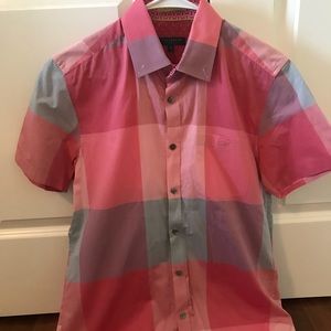 TED BAKER pink/purple short sleeve button down